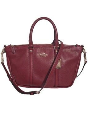Coach Central New York Leather Satchel – Black Cherry 37154M
